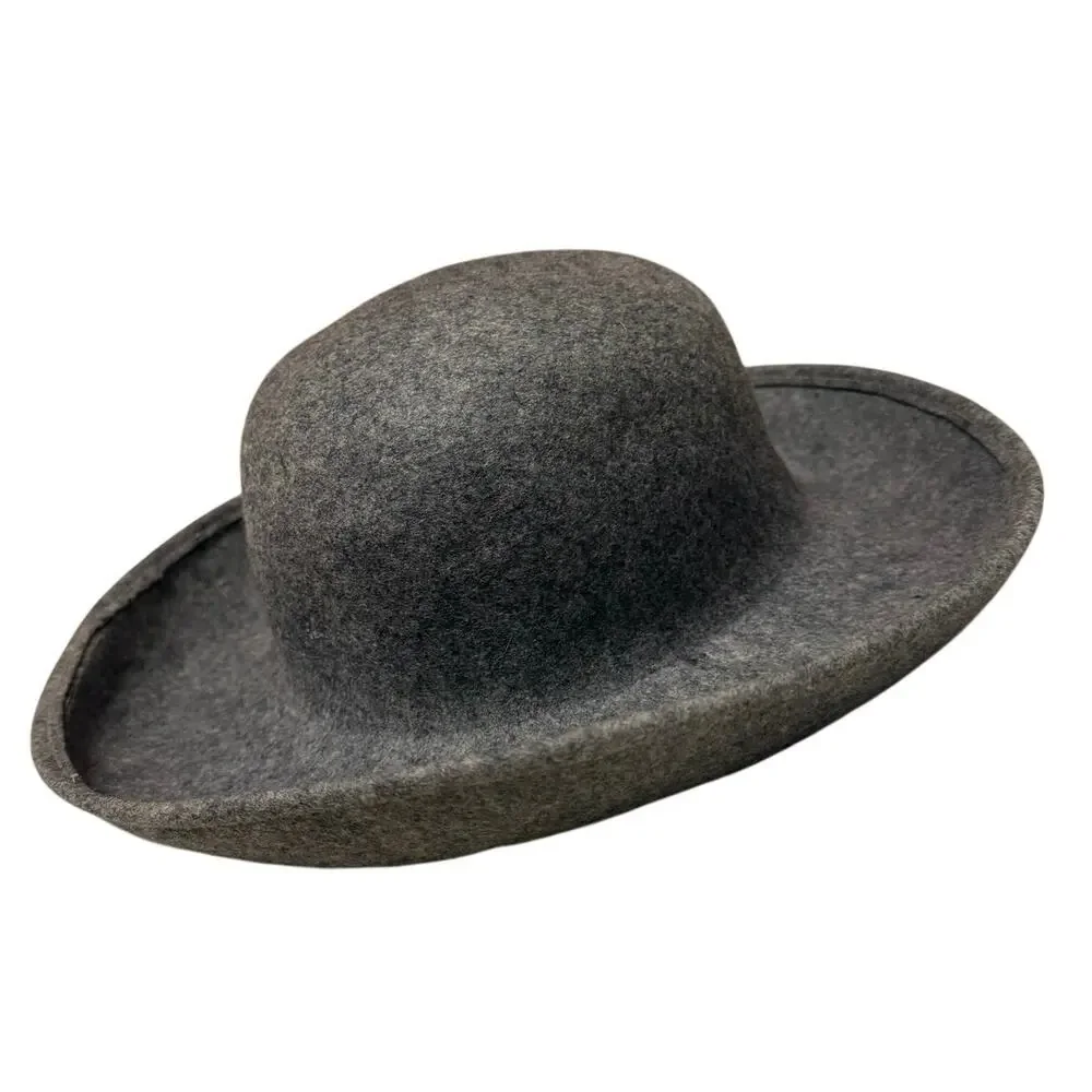 VTG Wool Bucket Modaine Heather Gray Boho Retro Made in USA Hat Women’s